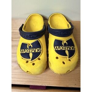 Crocs x Wu-Tang Clan Classic Clog Kids size 12 Yellow Black Rare Unique Hip Hop